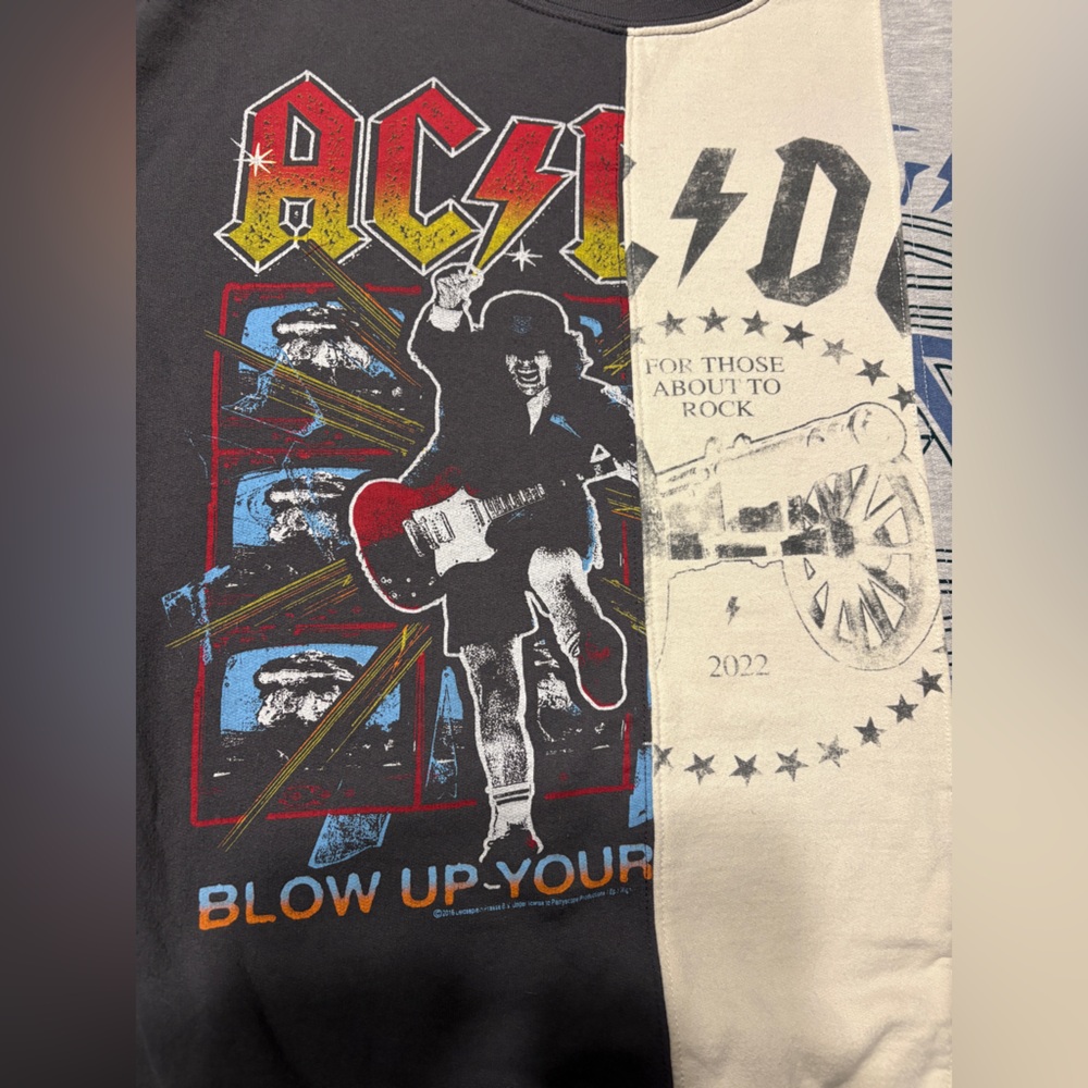 Ac/Dc Split Graphic Sweatshirt - image 3